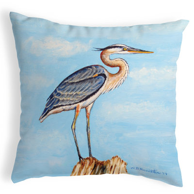  Heron on Stump Indoor/Outdoor Lumbar Pillow