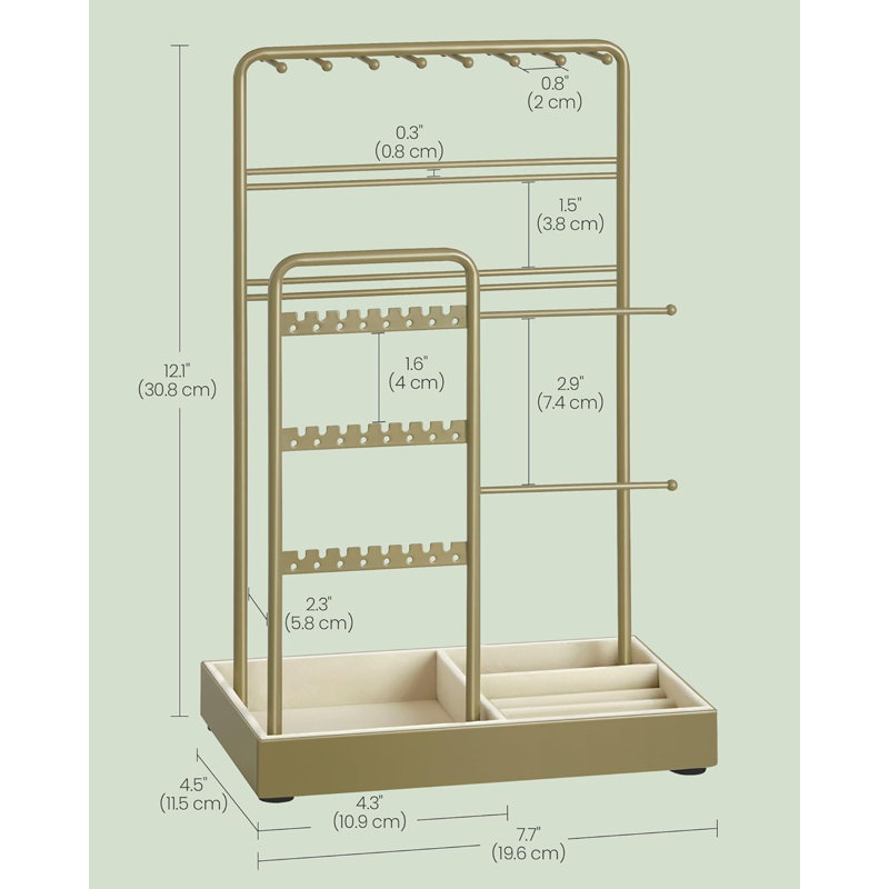 Jewellery Stand +, Laurel Green