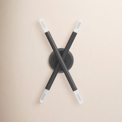 Poco 4 Light Steel Dimmable Armed Sconce