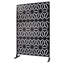 Black Steel Outdoor and Indoor Privacy Screen, 76" H x 48" W