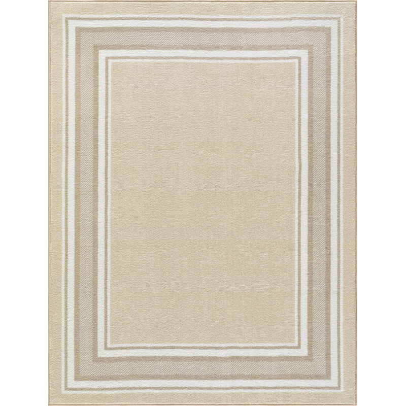 Avigail Beige Non-Slip Area Rug, Rectangle 2' x 2'11''