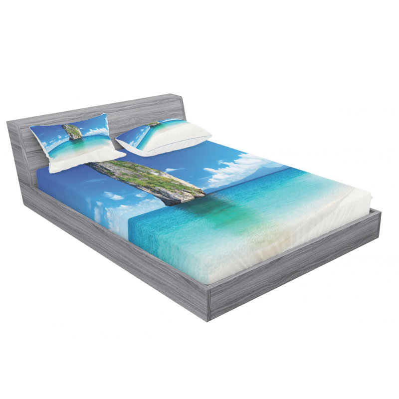 Microfiber Sheet Set, Queen Sheet Set with Fitted Sheet