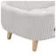 Structure de lit pour chien en velours côtelé surélevé pour petits chiens - Canapé moderne avec pieds en bois d'hévéa et coussin de soutien en mousse, beige