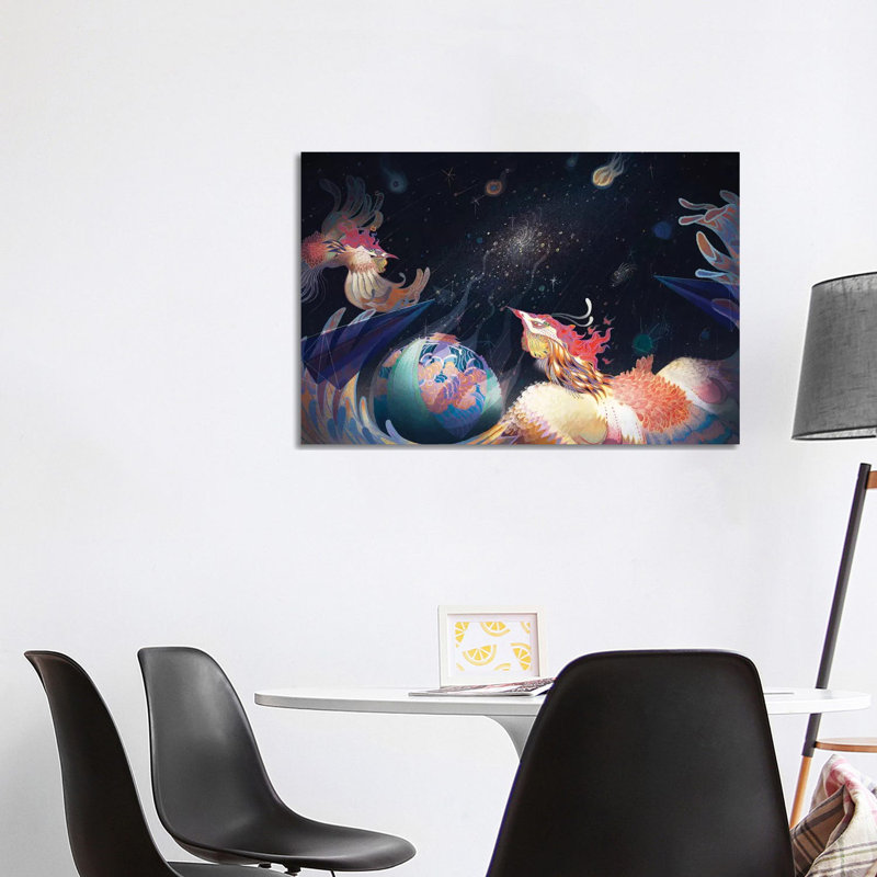 Extragalactic 1 Piece Painting on Canvas, 101.6 cm H x 66.04 cm W x 1.91 cm D, Wrapped Canvas