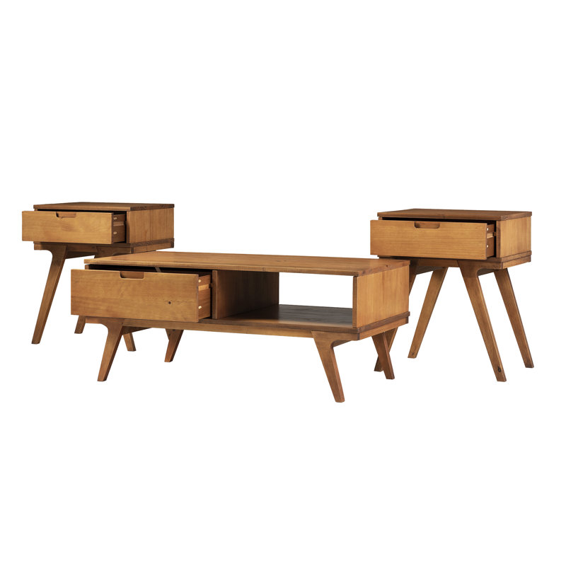 Ensemble de table pont 3 pièces Mateo, Caramel, Caramel
