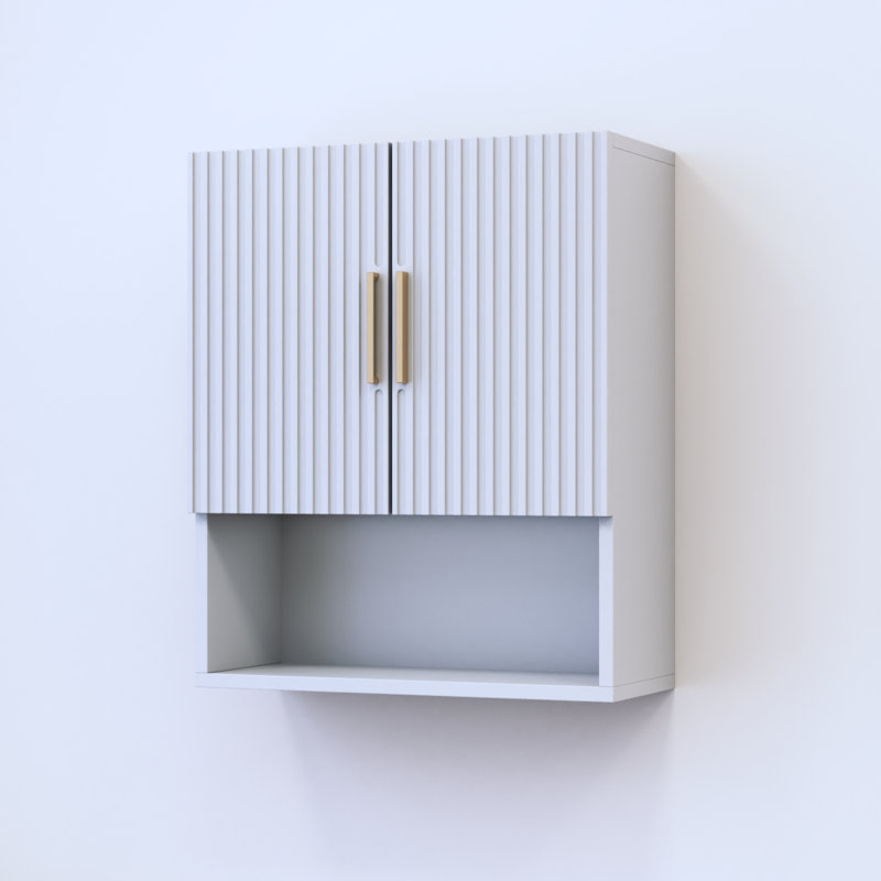 Armoire blanche au-dessus de la toilette 19,7 po Madera, Blanc