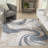 Nourison Astra Machine Washable Ivory Blue Modern Indoor Rug-1790573786