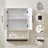 25" H x 19.3" W Farmhouse Wall Mounted Bathroom Cabinet with 2 Doors & Towel Bar