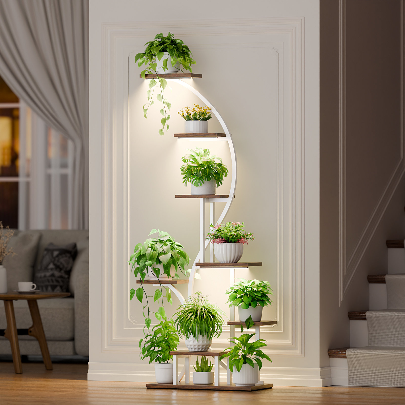 Arlmont & Co. 65" Tall Plant Stands for Indoor Plants Multiple,8 Tiered ...