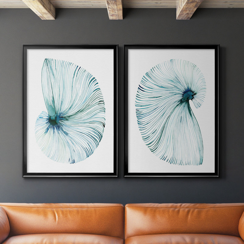 "Eye Of The Ocean I" 2-Piece Painting Print, Black, 36.5" H x 53" W x 1.25" D