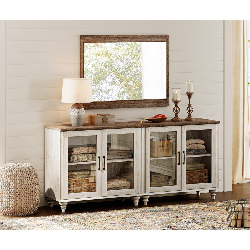 Armoire d'appoint Corretta, Blanc rustique