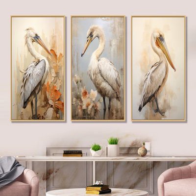 Pelican S Tranquil Perch - Pelican Wall Art Living Room Set Of 3
