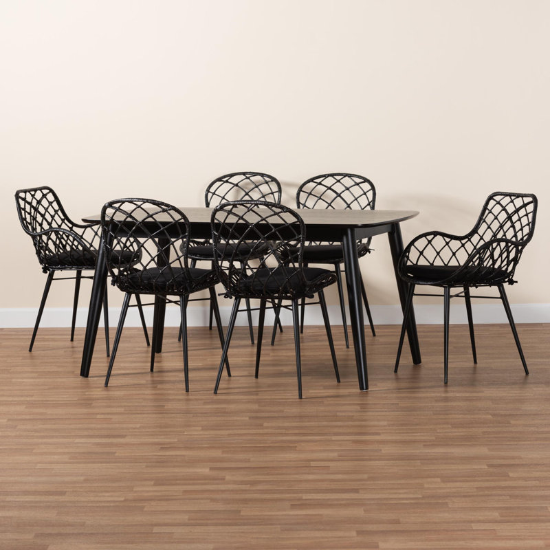 Ensemble repas en rotin pour 6 personnes Raleigh