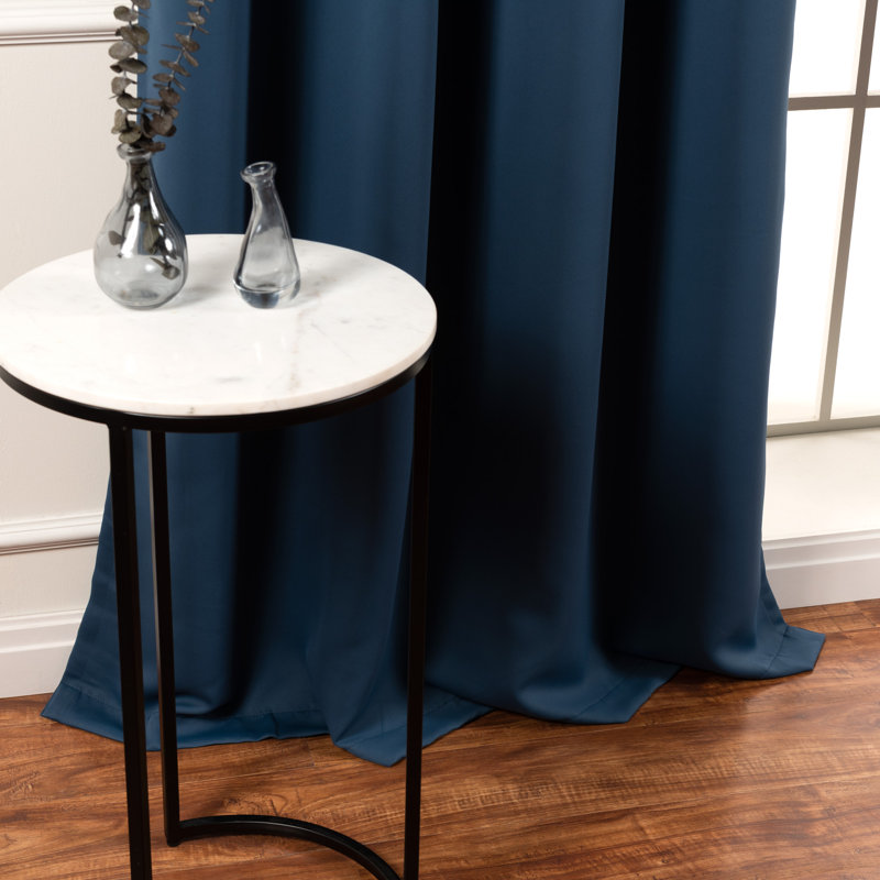 Anthuan Blackout Single Curtain Panel, 52" W x 216" L, Indigo
