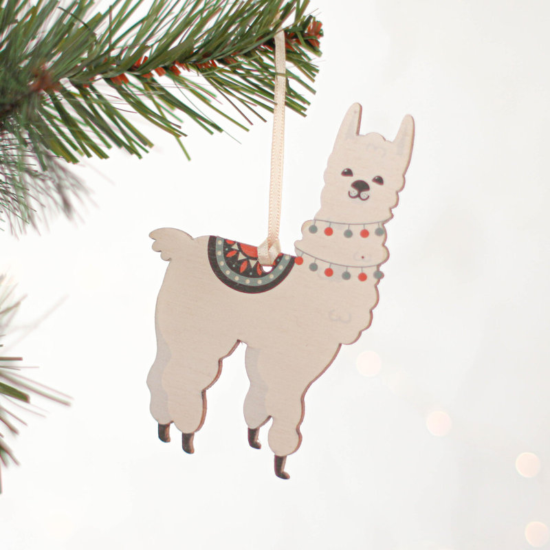 10.5cm Wood Holiday Shaped Ornament