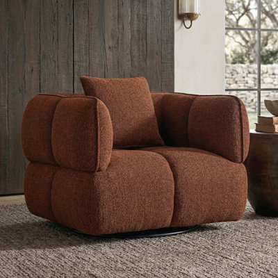 Fauteuil d'appoint pivotant capitonné Premier