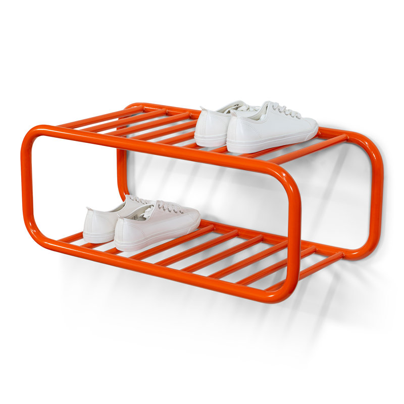 Retro 4 Pair Shoe Rack, Orange