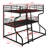 Full XL Over Twin XL Over Queen Size Triple Bunk Bed With Long And Short Ladder,Metal Bed Frame W/Safety Guardrail,For Apartment,Bedroom,Guest Room-1618314455
