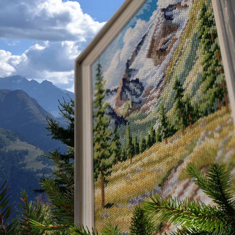 Ensemble de point de croix compté Mountain Path BC8104