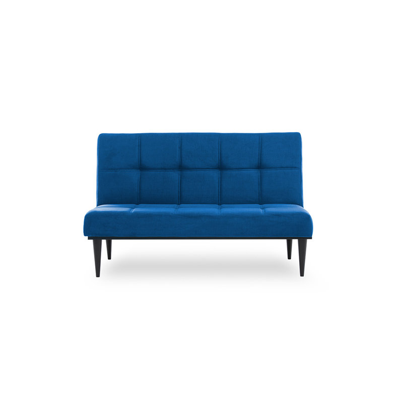 Canapé-lit rembourré 57,5 po, 100 % polyester bleu