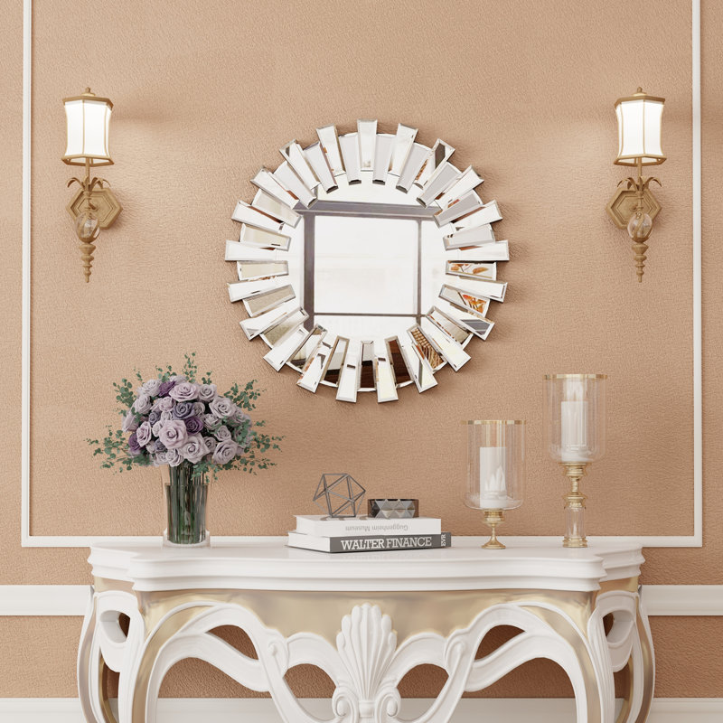 Freelon Round Sunburst Accent Mirror, 17.7'' x 17.7''