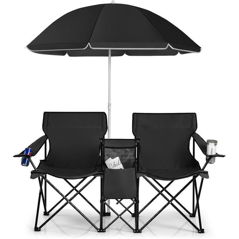 Besharat Folding Camping Chair, Black