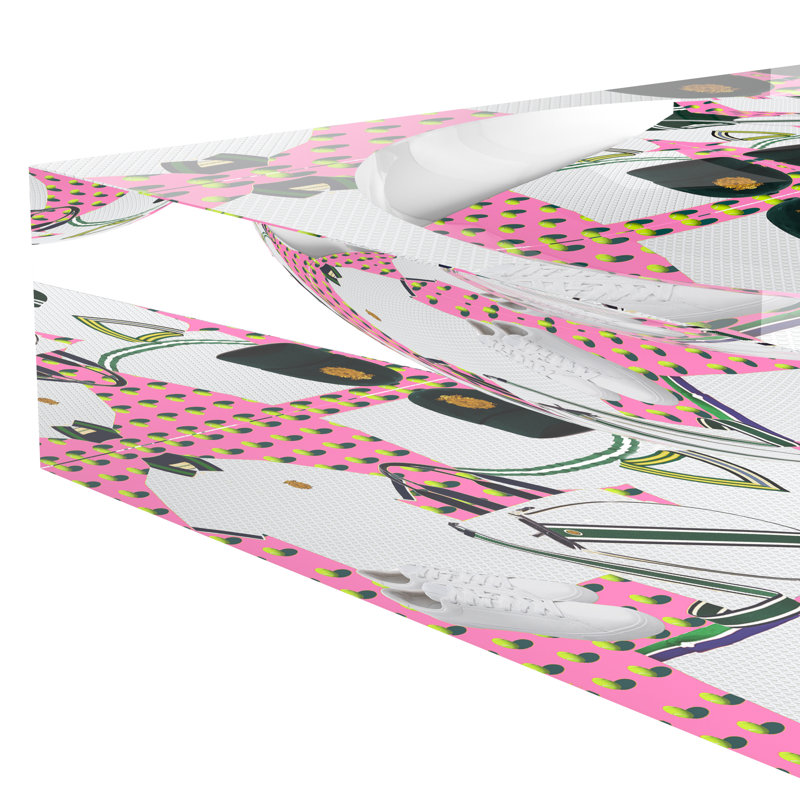 Tenniscore Fashion Candy Catchall Dish, 6"W x 6"D x 2"H, Pink
