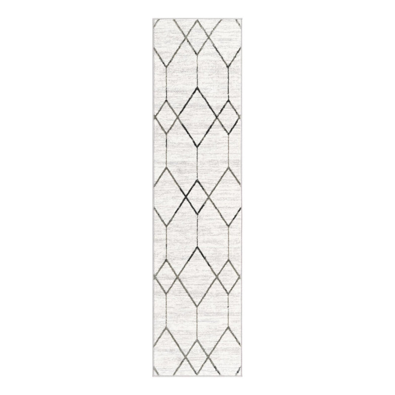 Nubieber Geometric Indoor Rug, Runner 2' x 8'