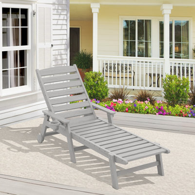 Chaise longue avec accoudoirs et roulettes Swann