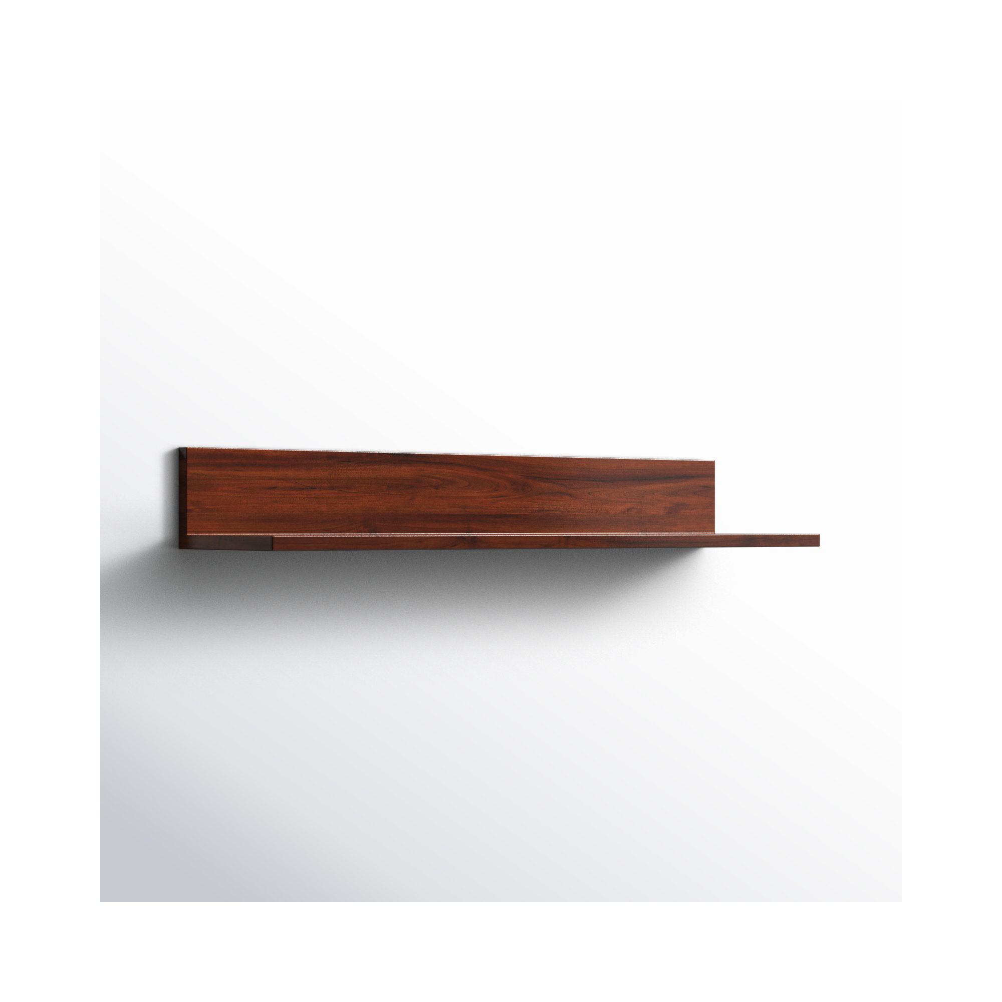 Dezerea Wall Mounted Shelves, Walnut, 3.5'' H X 24'' W X 6.75'' D