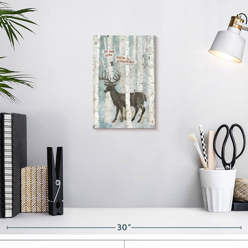 Cerf Brampt Winter Wonderland I, H 12 po x l 8 po