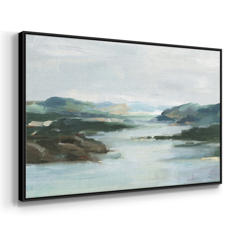 " Misty Cove I ", 27" H x 41" W x 2" D, Black