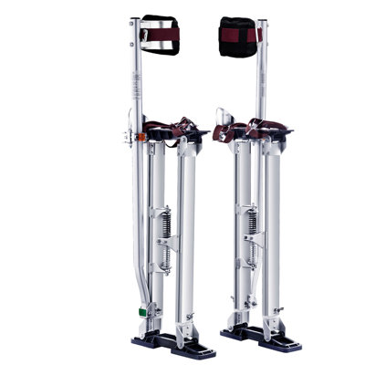 Drywall Stilts Aluminum Tool Stilts 24''-40'' Adjustable Painting Silver