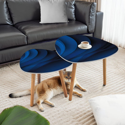 Ensemble de 2 tables basses gigognes Triangle