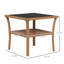 Table basse de patio avec verre trempé et fonctionnalité de rangement pour l'extérieur 2