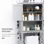 Armoire de rangement moderne au-dessus de la toilette avec tablettes réglables et ouvertes, organisateur de salle de bain peu encombrant