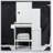 Compact Vanity Table Set With LED Mirror, Power Station, Hair Dryer Bracket, And Padded Stool For Small Bedrooms-1424777430