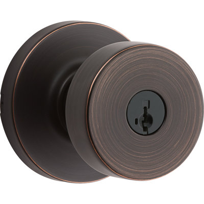 Kwikset Pismo Round Keyed Entry Knob featuring SmartKey Security™