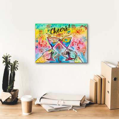Winston Porter 'Cheers - Martini Splash' by Dean Russo Canvas Wall Art, 16" x 12"