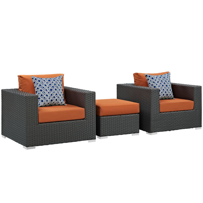 Ensemble modulaire d'extérieur Sunway 3 pièces Modway, Toile Sunbrella® toscan