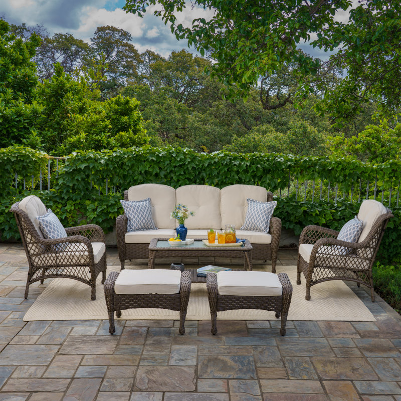 Rio Vista 5 - Person Patio Conversation Set with Cushions