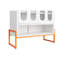 Armoire à chaussures moderne à deux portes avec 3 à 4 tablettes réglables, conception surélevée de 15 cm, poignée en acier lisse, pour les espaces de vie, preuve magnétique autoportante en métal et poignée ergonomique quotidienne-711687965
