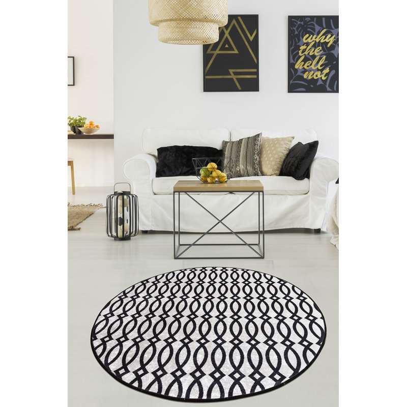 Stylish Hall Carpet, Black & White, 39.4 x 118.1 inches | 100% Polyester, Total Thickness: 0.4 inches | Antibacterial, Non-Slip Underside, Machine Washable, Perfect for Entryway & Living Spaces, Easy Maintenance