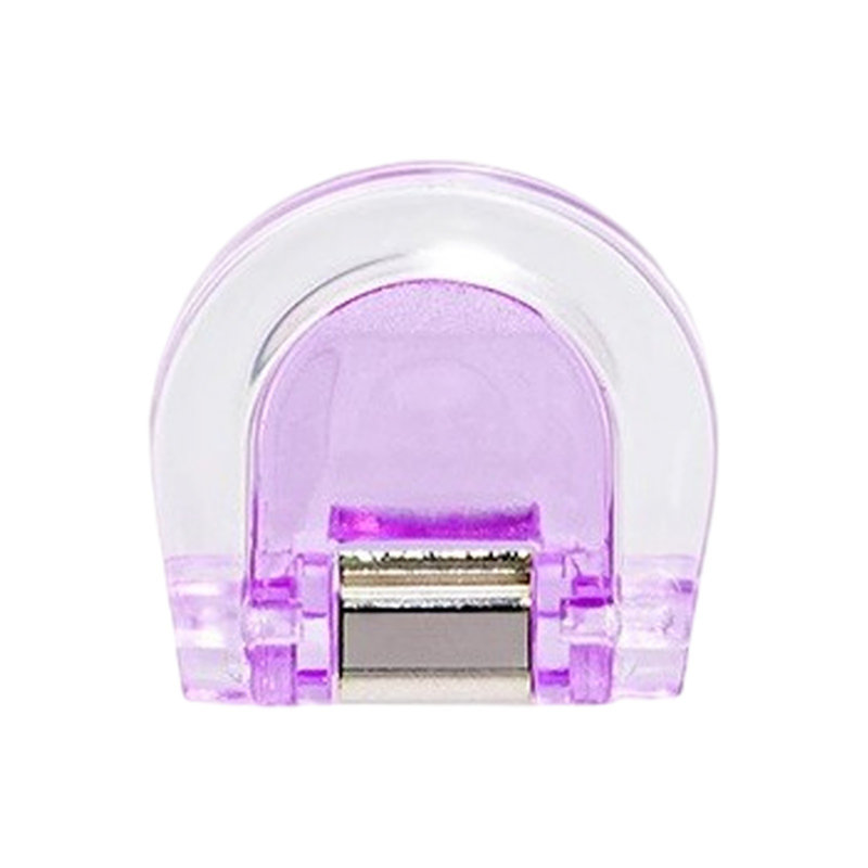 Veilleuse à pinces transparentes pour reliure à longue queue, Purple