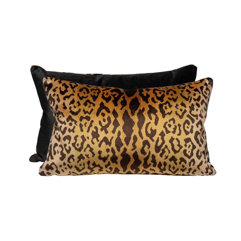 Wild Glamour Silk Lumbar Pillow Cover & Insert