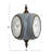 Camptown Decorative Metal Double Sided Wall Clock with Distressed Finish