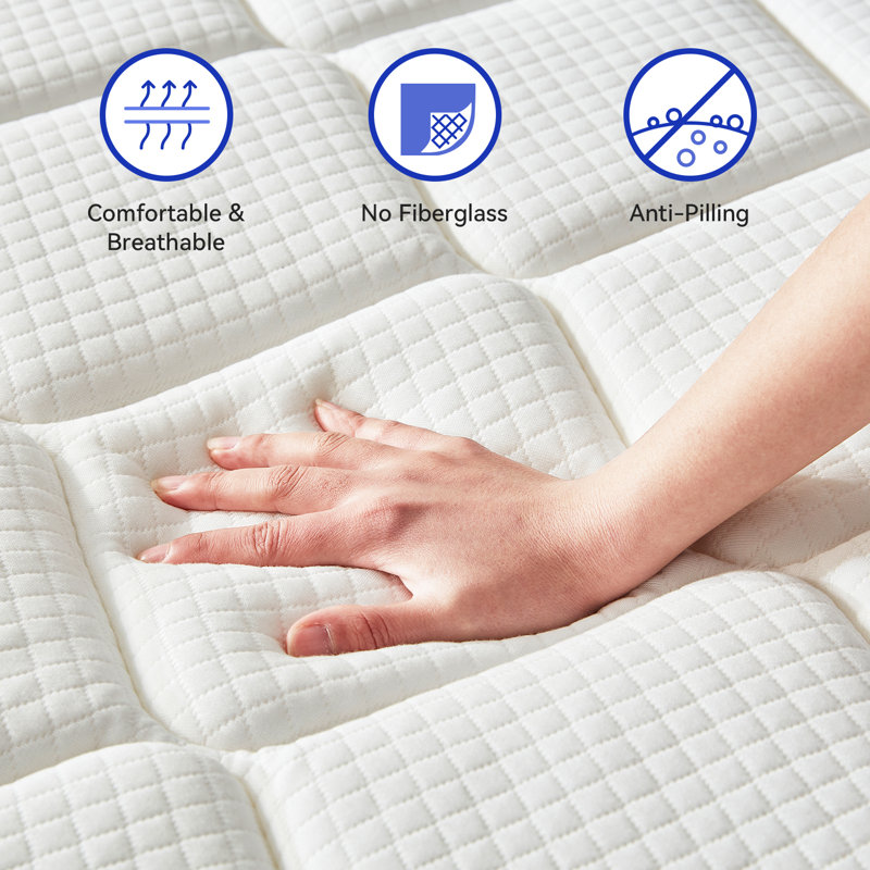 Hybrid Mattress in a Box,Individual Pocket coil, Medium Firm, Memory Foam Mattress, Twin, 10"