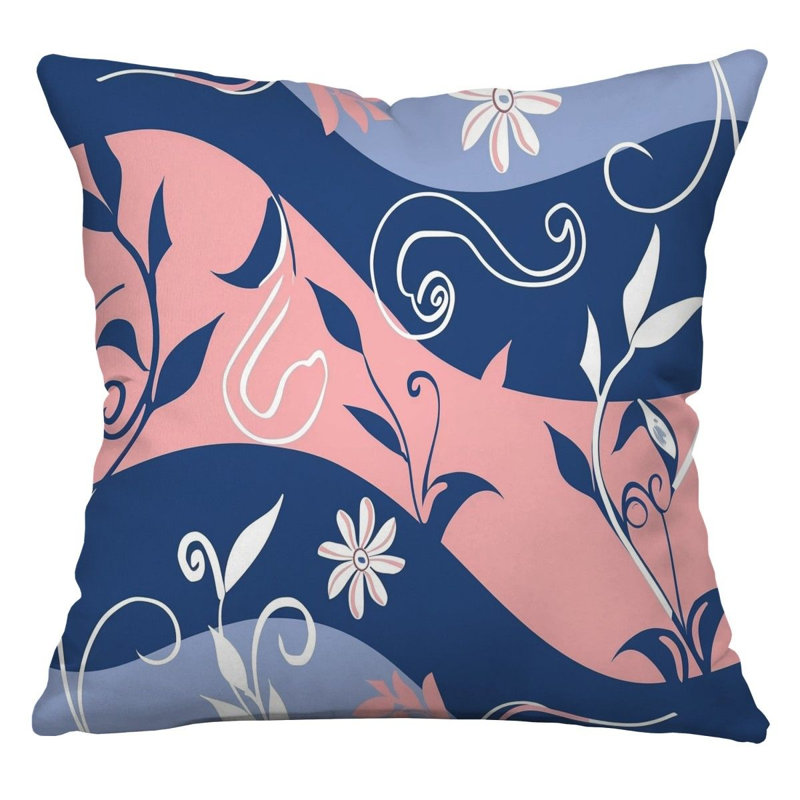 Coussin décoratif réversible Botanical Nature Illustration, H 26 po x l 26 po