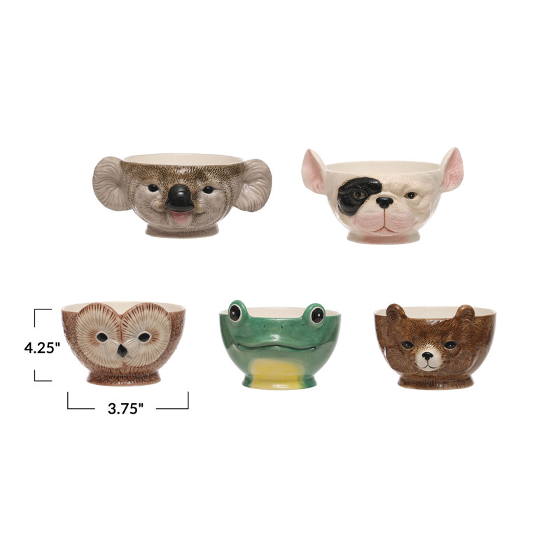 Ceramic Animal Shaped Bowls In Various Sizes