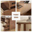Bureau rectangulaire en bois massif à 3 tiroirs Chestnut-109264364-109264363